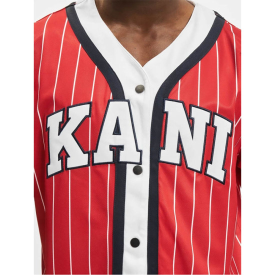 Karl Kani Ανδρικό κολεγιακό πουκάμισο Serif Pinstripe Baseball Shirt